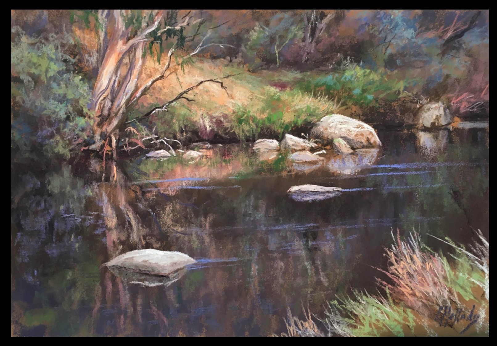 Lyns Fresh Water 1 (2) High Country Stream - 26x38cms